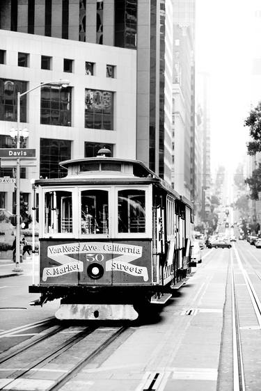 STREET CAR SAN FRANCISCO BLACK AND WHITE thumb