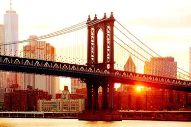SUNSET MANHATTAN BRIDGE NEW YORK CITY COLOR - Limited Edition 1 of 100 thumb