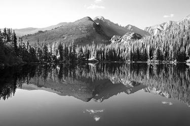 BEAR LAKE ROCKY MOUNTAINS COLORADO BLACK AND WHITE LANDSCAPE - Limited Edition 1 of 100 thumb