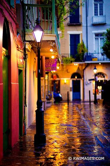 NEW ORLEANS FRENCH QUARTER STREET IN THE RAIN - Limited Edition of 100 thumb