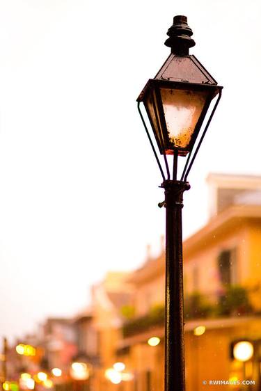 STREETLIGHT RAINY DAY FRENCH QUARTER NEW ORLEANS COLOR - Limited Edition of 111 thumb