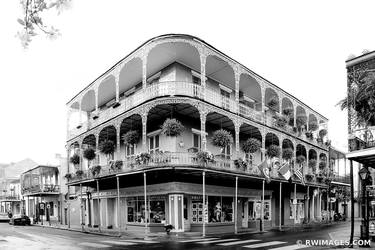 BUILDING WITH BALCONY FRENCH QUARTER ARCHITECTURE NEW ORLEANS BLACK AND WHITE - Limited Edition of 111 thumb