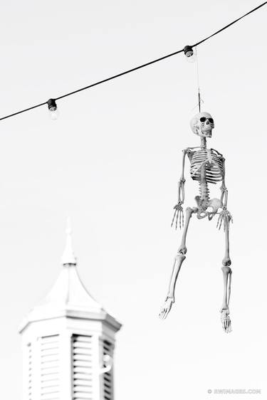 HANGING SKELETON HALLOWEEN FRENCH QUARTER NEW ORLEANS LOUISIANA BLACK AND WHITE - Limited Edition of 111 thumb