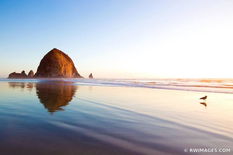 HAYSTACK ROCK SUNSET CANNON BEACH OREGON COAST COLOR - Limited Edition ...