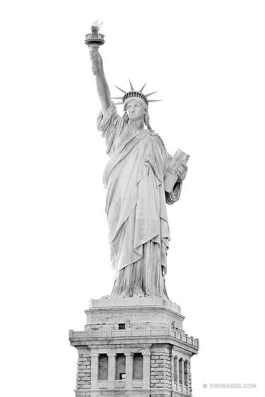 STATUE OF LIBERTY NEW YORK CITY NEW YORK BLACK AND WHITE VERTICAL - Limited Edition of 111 thumb