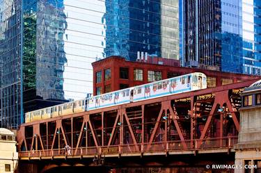 EL TRAIN CHICAGO ELEVATED TRAIN CHICAGO ILLINOIS - Limited Edition of 55 thumb