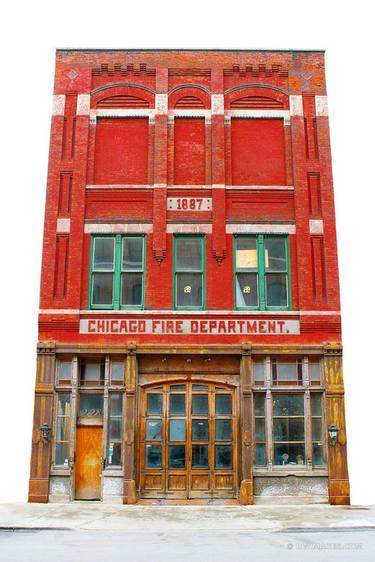 OLD CHICAGO FIRE DEPARTMENT BUILDING - Limited Edition of 55 thumb