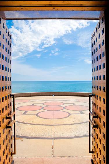 LAKE MICHIGAN DOOR MADONNA DELLA STRADA CHAPEL LOYOLA UNIVERSITY CAMPUS CHICAGO ILLINOIS COLOR - Limited Edition of 55 thumb