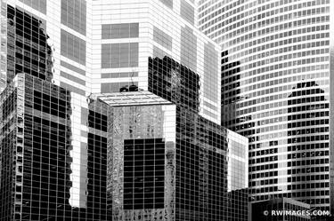 CHICAGO MODERN ARCHITECTURE GLASS AND STEEL WACKER STREET CHICAGO ILLINOIS BLACK AND WHITE - Limited Edition of 55 thumb