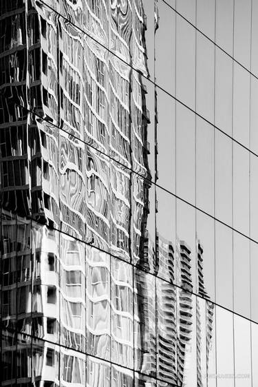 CHICAGO ARCHITECTURE ABSTRACT CHICAGO ILLINOIS BLACK AND WHITE VERTICAL - Limited Edition of 55 thumb
