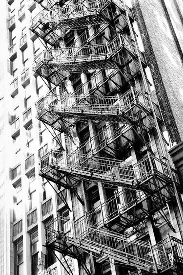 FIRE ESCAPE ADAMS STREET CHICAGO BLACK AND WHITE - Limited Edition of 55 thumb