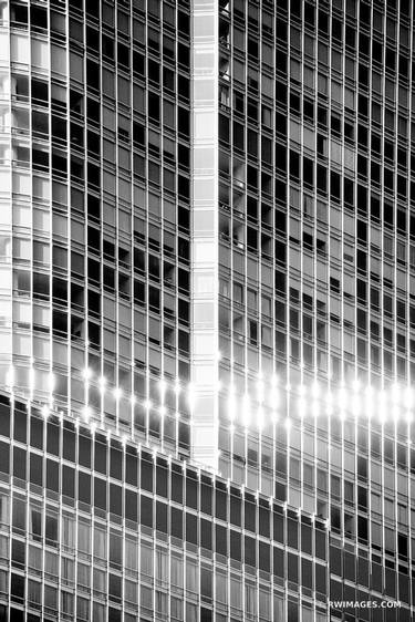 CHICAGO DOWNTOWN ARCHITECTURE ABSTRACT WINDOWS CHICAGO ILLINOIS BLACK AND WHITE VERTICAL - Limited Edition of 55 thumb
