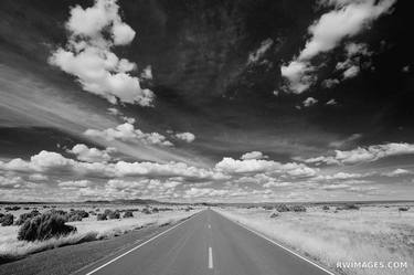 DRIVING TURQUOISE TRAIL ROAD NEW MEXICO BLACK AND WHITE AMERICAN SOUTHWEST LANDSCAPE - Limited Edition of 444 thumb