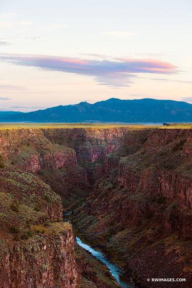 RIO GRANDE GORGE NEAR TAOS NEW MEXICO COLOR VERTICAL AMERICAN SOUTHWEST LANDSCAPE - Limited Edition of 55 thumb