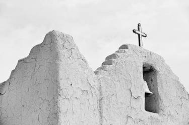 SAN LORENZO CHURCH PICURIS PUEBLO NEW MEXICO BLACK AND WHITE - Limited Edition of 55 thumb