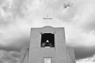 SAN MIGUEL MISSION SANTA FE NEW MEXICO ARCHITECTURE BLACK AND WHITE - Limited Edition of 55 thumb