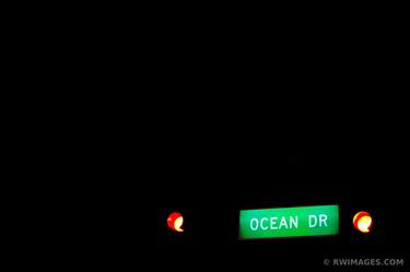 OCEAN DRIVE SIGN MIAMI BEACH FLORIDA NIGHT - Limited Edition of 100 thumb