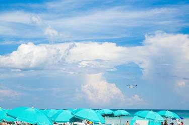 GREEN BEACH UMBRELLAS MIAMI BEACH FLORIDA - Limited Edition of 100 thumb