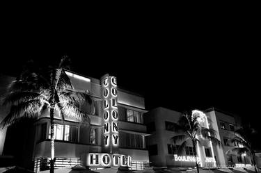 ART DECO ARCHITECTURE MIAMI BEACH FLORIDA NIGHT - Limited Edition of 100 thumb