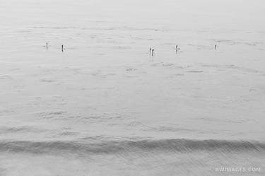 STAND UP PADDLE BOARDERS PACIFIC OCEAN COAST CALIFORNIA BLACK AND WHITE - Limited Edition of 100 thumb