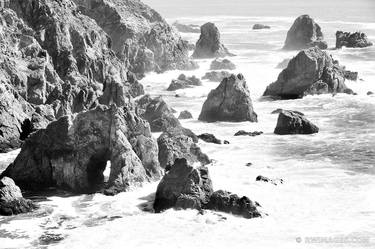 BODEGA BAY SONOMA ROCKY COAST CALIFORNIA BLACK AND WHITE SEASCAPE - Limited Edition of 100 thumb