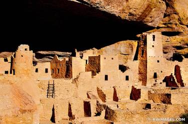 CLIFF PALACE MESA VERDE ANCIENT NATIVE AMERICAN CLIFF DWELLINGS MESA VERDE NATIONAL PARK COLORADO - Limited Edition of 100 thumb