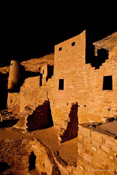 CLIFF PALACE RUINS ANCIENT DWELLINGS MESA VERDE NATIONAL PARK COLORADO VERTICAL COLOR VERTICAL - Limited Edition of 100 thumb