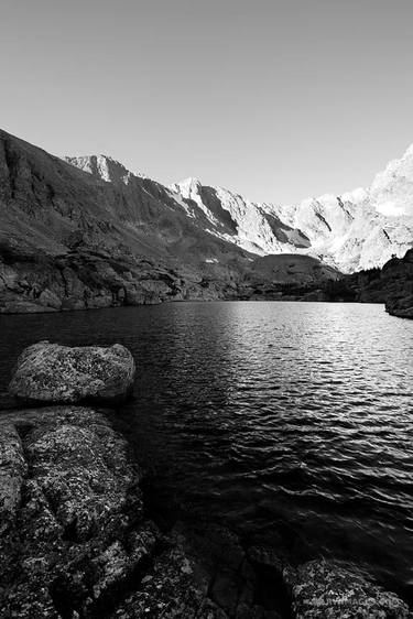 SKY POND ROCKY MOUNTAIN NATIONAL PARK COLORADO BLACK AND WHITE VERTICAL - Limited Edition of 100 thumb