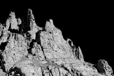 ROCK FORMATIONS SKY POND TRAIL ROCKY MOUNTAIN NATIONAL PARK COLORADO BLACK AND WHITE - Limited Edition of 100 thumb