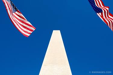 AMERICAN FLAGS WASHINGTON MONUMENT NATIONAL MALL WASHINGTON DC - Limited Edition of 100 thumb