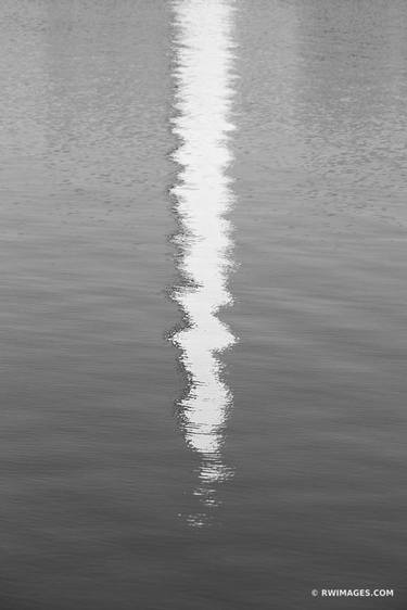 TIDAL BASIN WASHINGTON MONUMENT WATER REFLECTION WASHINGTON DC BLACK AND WHITE VERTICAL - Limited Edition of 100 thumb