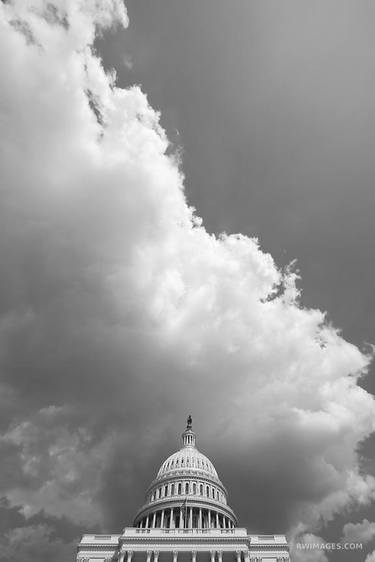 UNITED STATES CAPITOL US CONGRESS WASHINGTON DC BLACK AND WHITE VERTICAL - Limited Edition of 125 thumb