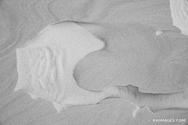 BEACH ALPHABET | NATURE ABSTRACT WHITE SAND PATTERNS CUMBERLAND ISLAND GEORGIA BLACK AND WHITE - Limited Edition of 100 thumb