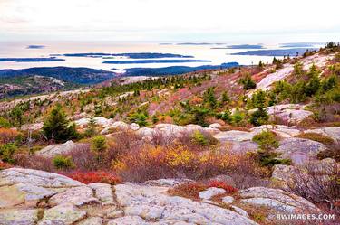 VIEW FROM CADILLAC MOUNTAIN AT DUSK ACADIA NATIONAL PARK MAINE - Limited Edition of 100 thumb