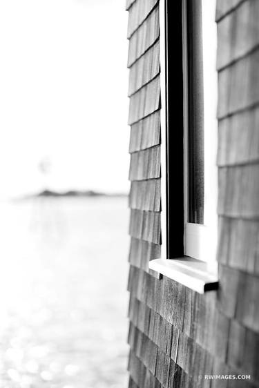 OLD WOODEN HOUSE WINDOW CAPE COD BLACK AND WHITE VERTICAL - Limited Edition of 100 thumb