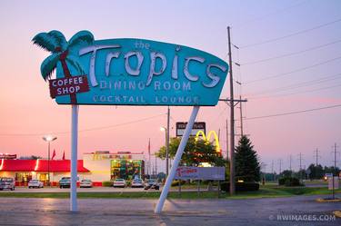 THE TROPICS DINING ROOM SIGN ROUTE 66 COLOR - Limited Edition of 100 thumb