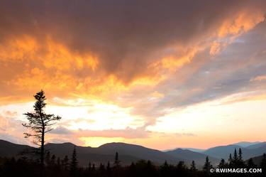 GOLDEN SUNSET WHITE MOUNTAINS KANCAMAGUS HIGHWAY NEW HAMPSHIRE FALL COLORS LANDSCAPE - Limited Edition of 100 thumb