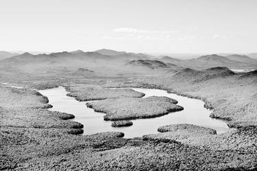 LAKE PLACID VIEW FROM WHITEFACE MOUNTAIN ADIRONDACK MOUNTAINS BLACK AND WHITE - Limited Edition of 100 thumb