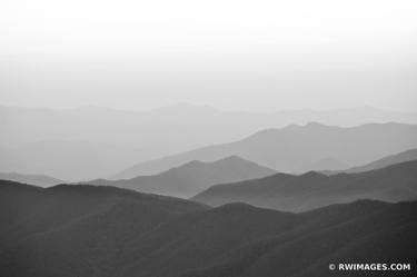 VIEW FROM CLINGMANS DOME SMOKY MOUNTAINS RIDGES BLACK AND WHITE - Limited Edition of 100 thumb