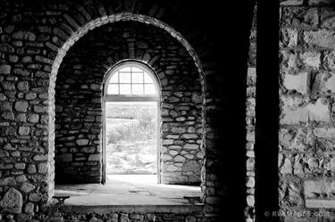 BOATHOUSE ROCK ISLAND STATE PARK DOOR COUNTY WISCONSIN BLACK AND WHITE - Limited Edition of 100 thumb