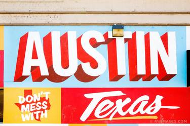 AUSTIN DON'T MESS WITH TEXAS SIXTH STREET HISTORIC SIGN MURAL - Limited Edition of 125 thumb