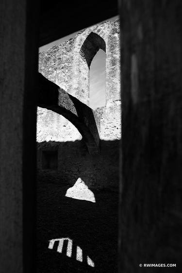 MISSION SAN JOSE SAN ANTONIO TEXAS BLACK AND WHITE VERTICAL - Limited Edition of 125 thumb