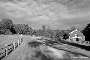 COUNTRY ROAD BARN RURAL VERMONT NEW ENGLAND BLACK AND WHITE - Limited Edition of 125 thumb