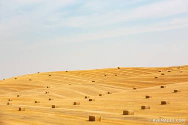 HAY BALES SUMMER HARVEST PALOUSE REGION EASTERN WASHINGTON STATE LANDSCAPE - Limited Edition of 125 thumb