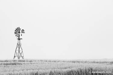 FARM WINDMILL PALOUSE EASTERN WASHINGTON STATE BLACK AND WHITE - Limited Edition of 125 thumb