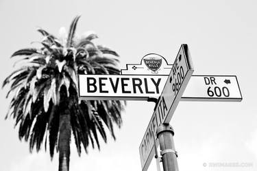 BEVERLY HILLS STREET SIGN BEVERLY HILLS CALIFORNIA BLACK AND WHITE - Limited Edition of 125 thumb