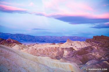 ZABRISKIE POINT BEFORE SUNRISE DEATH VALLEY CALIFORNIA PINK DAWN COLOR - Limited Edition of 125 thumb