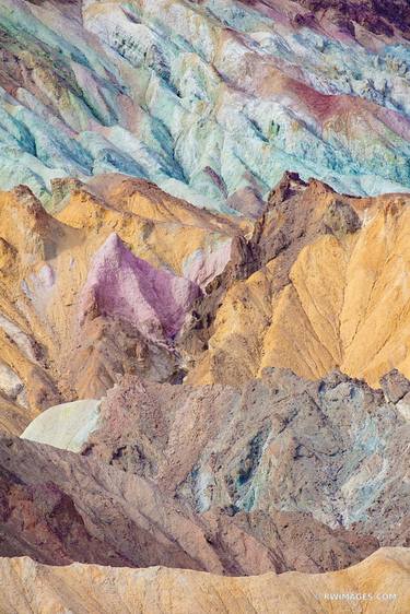 COLORFUL BADLANDS TWENTY MULE TEAM CANYON DEATH VALLEY CALIFORNIA AMERICAN SOUTHWEST DESERT LANDSCAPE VERTICAL - Limited Edition of 125 thumb