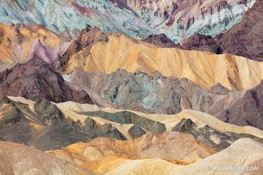 COLORFUL ROCKS TWENTY MULE TEAM CANYON DEATH VALLEY CALIFORNIA AMERICAN SOUTHWEST DESERT LANDSCAPE - Limited Edition of 125 thumb