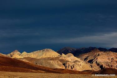 ARTISTS DRIVE SUNSET LIGHT STORMY SKIES DEATH VALLEY CALIFORNIA AMERICAN SOUTHWEST DESERT LANDSCAPE - Limited Edition of 125 thumb